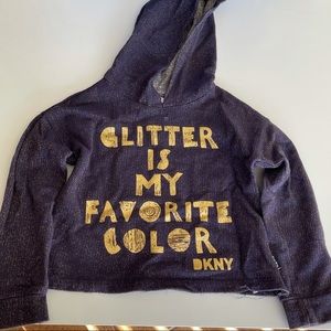DKNY Girls Shimmer Crop Sweater